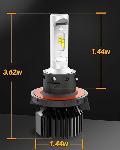 SEALIGHT H13 Light Bulbs, 30000LM 700% Brighter with Turbo Fan,5 Mins Quick Installation, IP67 Waterproof Bulbs 9008 Pack of 2
