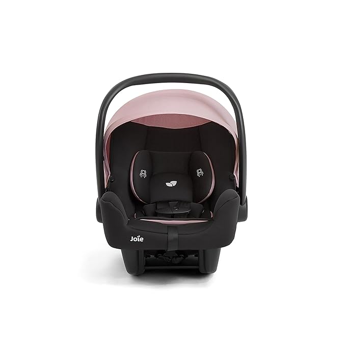 Joie Baby, Rue Lightweight Infant Car Seat & Anti-Rebound Base, Side-Impact Protection, 5-Point Harness, and UPF 50+ Canopy for Newborns and Infants (Blush)