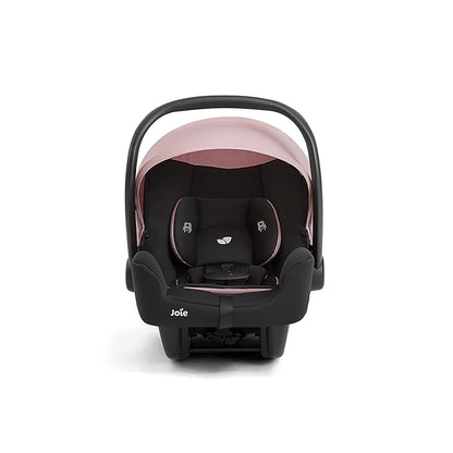 Joie Baby, Rue Lightweight Infant Car Seat & Anti-Rebound Base, Side-Impact Protection, 5-Point Harness, and UPF 50+ Canopy for Newborns and Infants (Blush)