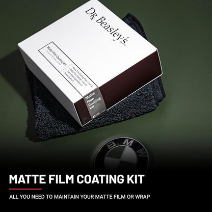 Dr. Beasley's-FK-12 Matte Film Coating Kit - Resists Fading and Yellowing, Hydrophobic for Easy Cleaning, Great for Matte Paint Protection Films, Wraps, Vinyl, and Decals, 3 fl. oz, 1 Pack
