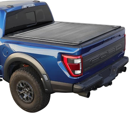 Syneticusa MB Retractable Tonneau Cover | 2004–2026 Ford F-150 5.5ft Short Bed (67") | 6063-T5 Aluminum | Double Lock | 3-Year Warranty | Waterproof Low Profile Hard Truck Bed Cover