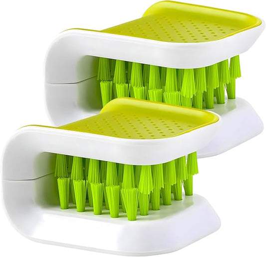 2 PCS Car Seat Belt Cleaning Brush, Anti-Slip U-Shaped Seatbelt Detailing Tool with Double-Sided Bristles, Multifunctional Car Safety Belt Brush Tableware Cleaning Tool
