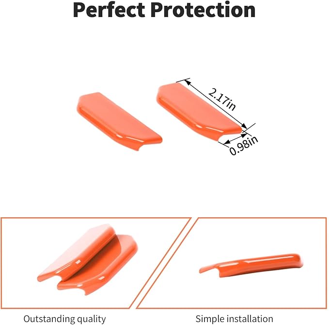 JWWY for Jeep JL Vent Air Outlet Adjustment Cover Trim Fit for 2024-2026 Jeep Wrangler JL JLU Gladiator JT 4xe Interior Accessories 2pcs Orange
