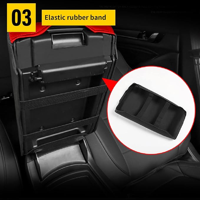 AOMSAZTO Red Armrest Cover for 2022-2017 CRV Honda Console Protector Pad for CR V