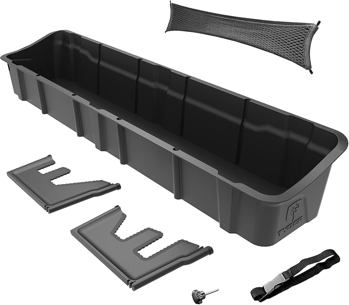 Tyger Auto Rear Under Seat Storage Box Compatible with 2015-2026 Ford F-150; 2017-2026 F-250 F-350 SD Supercrew Cab, Custom-Fit Cargo Organizer Console | TG-CB5F8868
