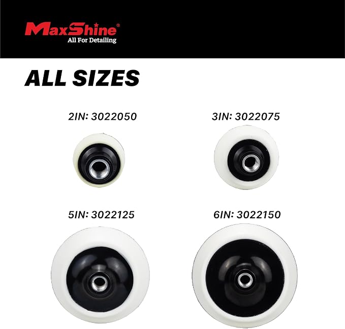 Maxshine 6” Universal Rotary Polisher Backing Pad – 150mm Hook & Loop Plate with 5/8” Thread – Professional Car Detailing Accessory for Buffing, Polishing, Paint Correction & Glossy Finish