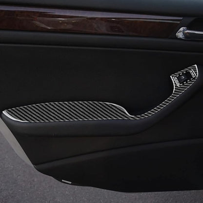 AIRSPEED Carbon Fiber Door Window Button Panel Cover for BMW E46 1998-2006, Center Console Interior Trim, Black Carbon Fiber