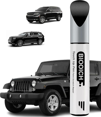 Touch Up Paint Pen Exact Color Match Car Chip and Scratch Repair (for Jeep, Brilliant Black Pearl(PXR/AXR))