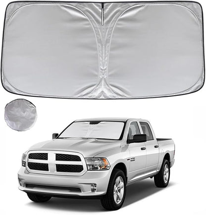 KAYZT Windshield Sun Shade for 2011-2018 Dodge Ram 1500 Foldable Sunshade Front Window Custom Fit Car Accessories