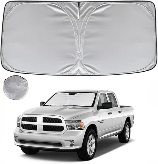 KAYZT Windshield Sun Shade for 2011-2018 Dodge Ram 1500 Foldable Sunshade Front Window Custom Fit Car Accessories