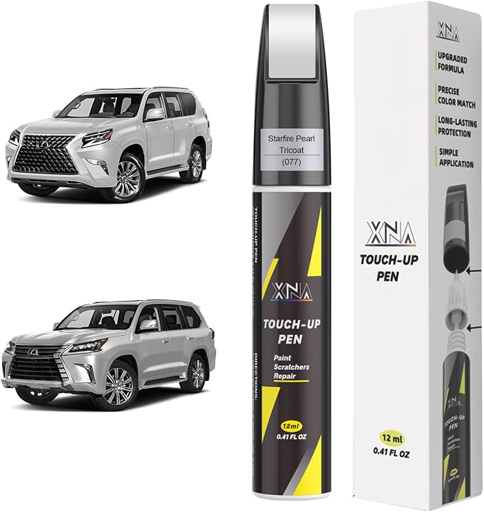 XNA Starfire Pearl Tricoat(077) for Lexus Touch Up Paint, Car Scratch Remover for Nicks and Chips Repair, 2-In-1 Quick & Easy Fix Car Scratch Repair Kit with Exact Color-Matched