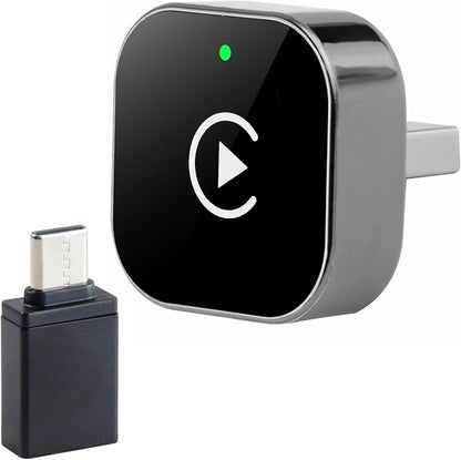 Wireless Carplay Adapter & Android Auto 2025 Upgrade Wired CarPlay to Wireless,2-in-1 Mini USB Design with Fast Stable Connection Car Play for Apple iOS 10+, Android 11+ Version