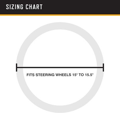 Browning Universal Fit Steering Wheel Cover for Car, Truck, and SUV, Durable Steering Wheel Protection, Chevron (Heather Black SIOC)