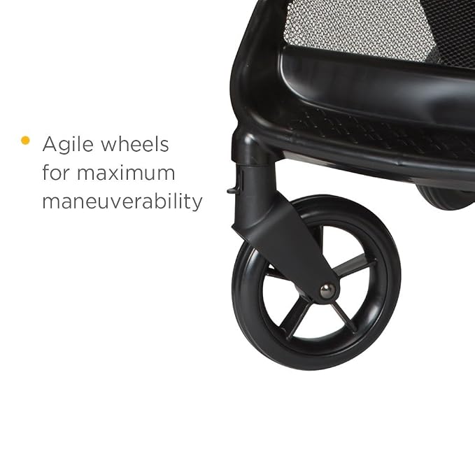 Safety 1st Smooth Ride Travel System Stroller and OnBoard FLX Infant Car Seat, Newborn to Toddler Baby Combo, Easy-Install, Large Canopy, Ample Storage, Foldable, Rear-Facing 4-30 lbs, Black Cherry