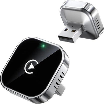 Teeran Wireless CarPlay Adapter for iPhone (2026 Upgraded), Mini Plug & Play for Cars with Factory Wired Apple CarPlay, Fast & Stable Connection, Easy Setup, Wide Vehicle Compatibility USB & USB C