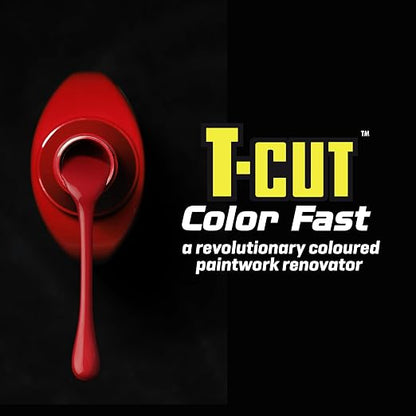 T-Cut Color Fast 3-in-1 Paint Restorer, Dark Red - Scratch Remover, Ceramic Car Wax & Color Enhancer - Removes Swirls & Oxidation, 17 oz