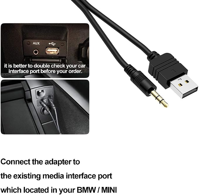 Bluetooth Adapter Streaming Cable for BMW Mini Cooper Media Inerface MMI System Pair USB Android iPhone iPad iPod Touch Smartphone etc