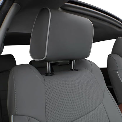 EKR Custom Fit Tacoma Car Seat Covers for Toyota Tacoma 2016 2017 2018 2019 2020 2021 2022 2023 Access Cab -Full Set,Faux Leather(Gray)