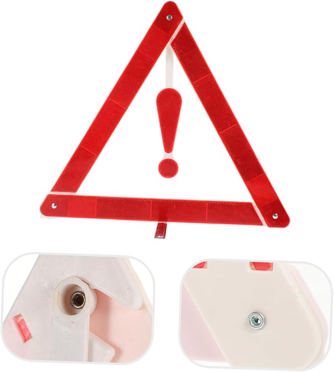 2pcs Car Warning Sign Safety Triangle Road Safety Kit Compact Folding Easy to Use