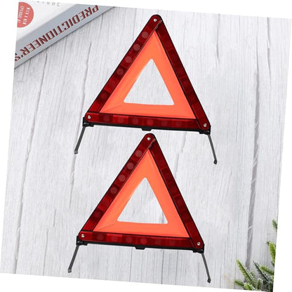 Healifty 2pcs Emergency Roadside Kit Car Warning Sign Triangle Road Safety Warning Triangle for Vehicles