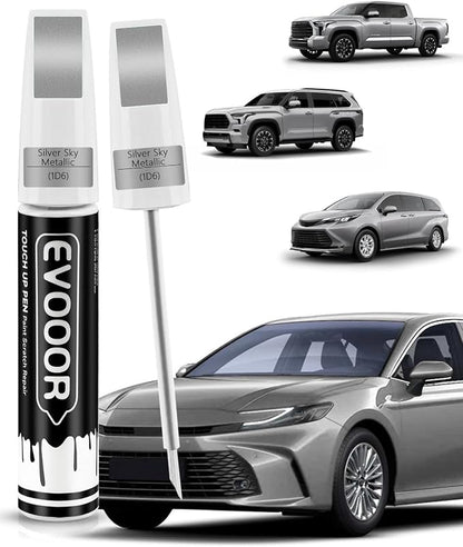 1D6 Silver Sky Metallic Touch Up Paint Compatible with Toyota Exact Match 2 in 1 Touch up Paint for Chips and Nicks Repair
