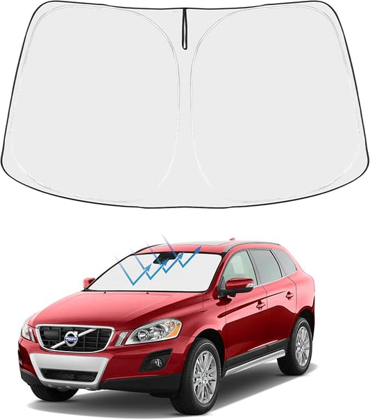 Proadsy 2026 Upgrade Front Windshield Sun Shade Foldable Sunshade Protector Sun Visor Custom Fit 2010-2017 Volvo XC60 SUV Accessories