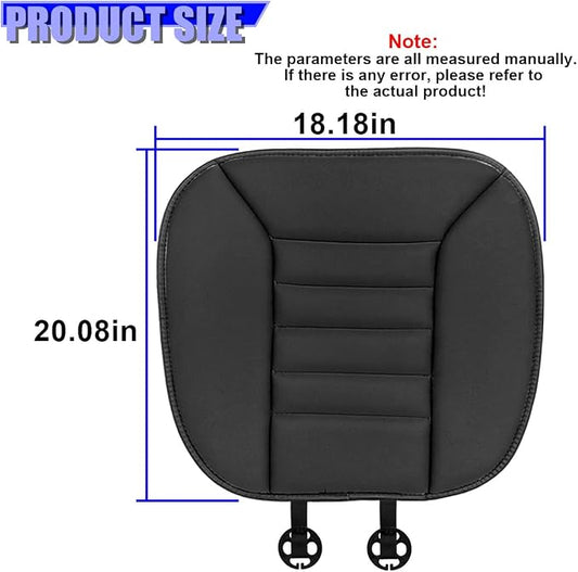 Craedli Car Seat Cushion Pad, Memory Foam Automotive Seats Cushion with Non-Slip Silicone Bottom, Comfort Breathable Pain Relief Vehicle Seat Protector for Home and Office Chairs (Black)