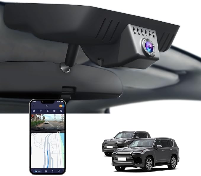 Single Channel 4K Dash Cam for Lexus LX 600 & LX 700h 2025 Overtrail F Sport Luxury, OEM-Style, 2160P UHD Image, Built-in WiFi & APP, Loop Recording, G-Sensor, Plug&Play, 64GB Card