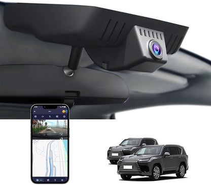 Single Channel 4K Dash Cam for Lexus LX 600 & LX 700h 2025 Overtrail F Sport Luxury, OEM-Style, 2160P UHD Image, Built-in WiFi & APP, Loop Recording, G-Sensor, Plug&Play, 64GB Card