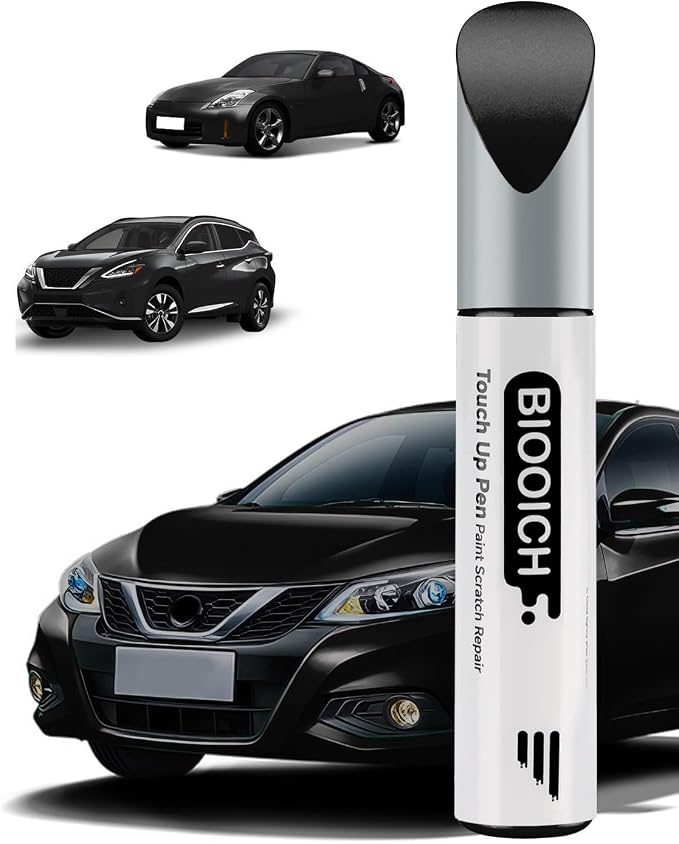 Touch Up Paint Pen Exact Color Match Car Chip and Scratch Repair (for Nissan, Black/Magnetic Black Pearl(G41))