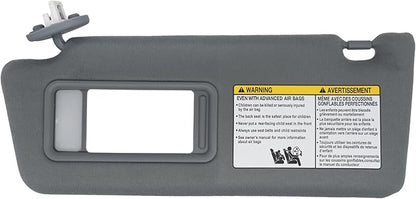 NHILES Driver Left Side Sun Visor Replacement Fits for Toyota Tacoma 2005-2015 Sunshade with Light 7432004210B0 Color Dark Gray
