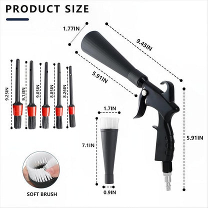 Tornado Detailing Car Cleaning Gun with Metal Nozzle | Interior Drying Air Gun | High Pressure Blower Gun | Car Cleaning Kit for Swiftly Removing Dirt and Dust with Air Flow