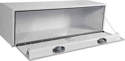 Buyers Products 1702415 Steel Underbody Truck Box, 18x 18x 60 Inch, Job Site Box, Lockable T-Handle Latch, Utility Tool Box, Heavy Duty Storage and Organizer, Made In The USA, White