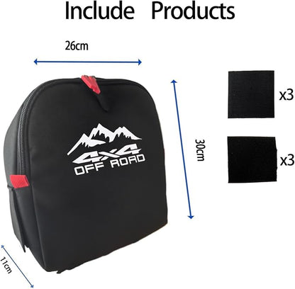 Trunk cubby storage bag Cargo side pocket compatible with Toyota RAV4 2019-2025 backpack organizer car trunk accessories (4x4White)