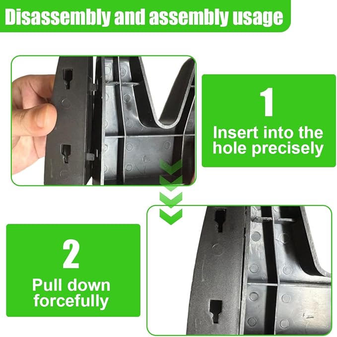 YoRise Car Trunk Organizer Blocks, Multipurpose Auto Cargo Storage Divider for Felt Carpet, Universal Vehicle Interior Items Mounted Bracket for Cars, SUVs, Trucks(2Sets)