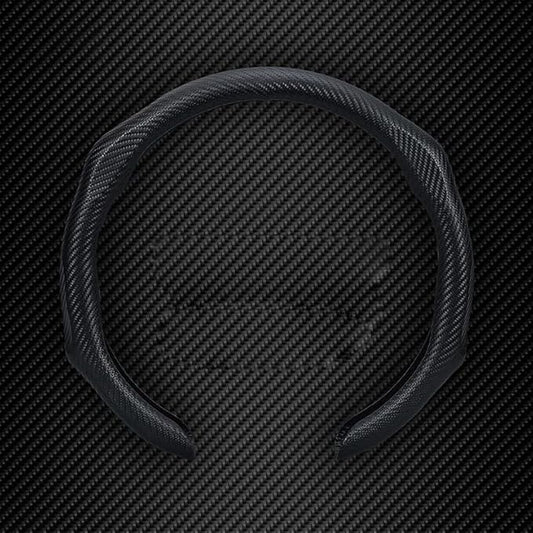 Quick Install Sporty Carbon Fiber Pattern Steering Wheel Cover Universal fit 14½ to 15 inches Car Sendan Coupe SUV Pickup 14.5 to 15