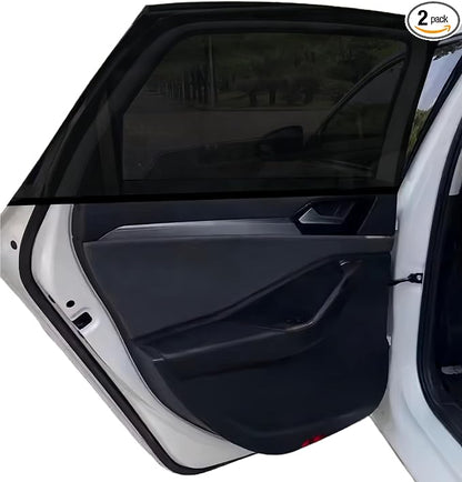 2Pack Car Window Shades Mesh Screen 27"x43", Universal Fit Most of Cars, Large SUV, Pickup, Sunshade for Car Camping UV Protection Breathable Mesh Baby Side Window Covers
