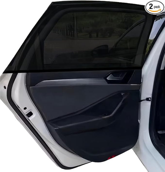 2Pack Car Window Shades Mesh Screen 27"x43", Universal Fit Most of Cars, Large SUV, Pickup, Sunshade for Car Camping UV Protection Breathable Mesh Baby Side Window Covers