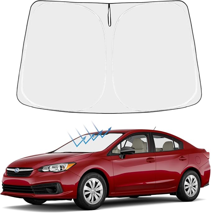 Proadsy Windshield Sunshade for Subaru Impreza 2015-2025 2026 Custom Fit WRX Sedan, Base, Premium, Limited, STI, STI Limited, Foldable Shade Sun Visor Protector Blocks UV Rays Keep Car Cooler