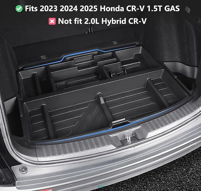 Trunk Custom-Fit Organizer for 2023-2026 Honda CR-V, SUV Insert Cargo Rear Hatch Storage Box for CRV EX LX EX-L Touring Turbo Plus Sport Accessories