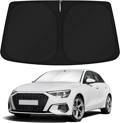 KUST Windshield Sun Shade for 2022-2024 2025 2026 Audi A3 Accessories Custom Fit Sunshade Sun Visor Protector Foldable Blocks UV Rays Keep Your Car Cooler