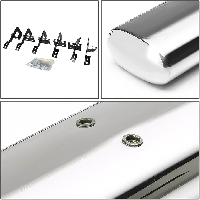 Auto Dynasty Oval Running Boards Compatible with 2009-2014 Ford F150 Crew Cab, Stainless Steel Side Step Rail Nerf Bars, 5" Step Bars, Polished Chrome 2010 2011 2012 2013