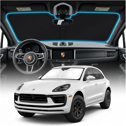 for Porsche Macan Windshield Sun Shade Cover - Custom Fit for Outlander Accessories 2014-2025 2026 Foldable Sunshade UV Protection & Heat Shield Sun Visor Accessories
