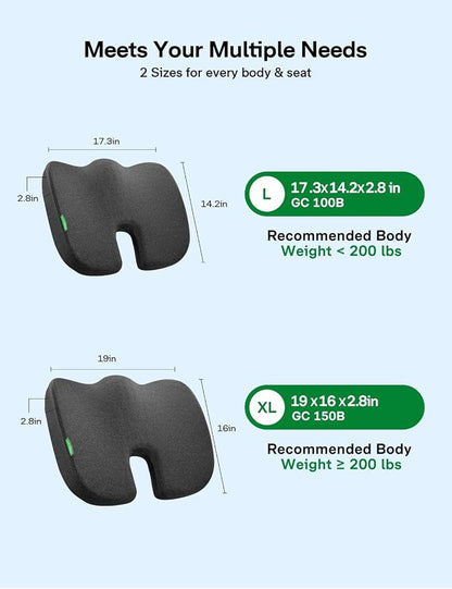 Medisana Gel Wheelchair Cushions for Pain Relief, GC 100B Seat Cushion for Tailbone, Sciatica, Back & Hip Support and Pressure Sore, Ergonomic Office Chair Cushion for for Seniors and Adults