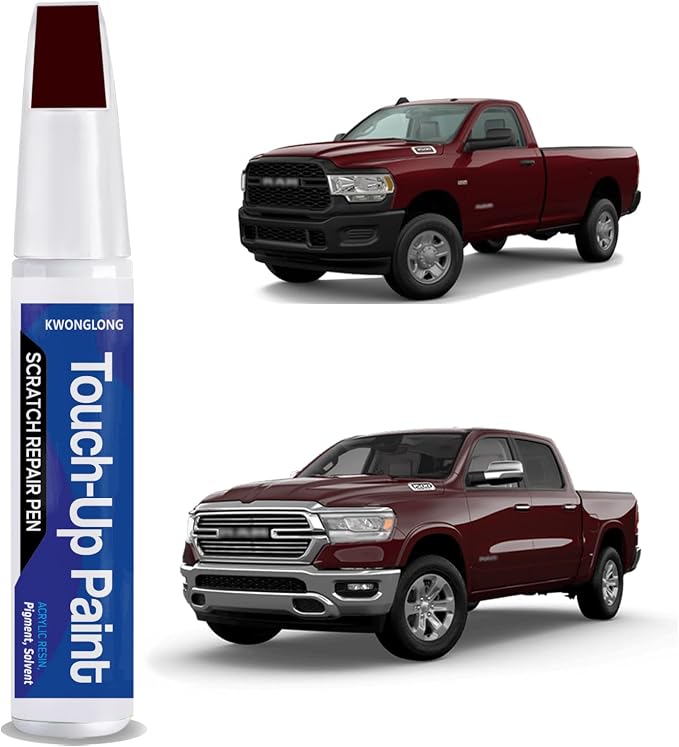 Velvet Red Pearl PRV/NRV Touch Up Paint Compatible with RAM 2021-2024 1500 Limited, 2020-2024 Laramie, 2-in-1 Car Paint Scratch Repair Kit, Quick & Easy Solution to Repair