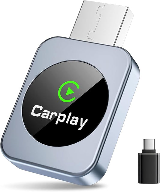Wireless CarPlay Adapter for iPhone, 2026 Upgraded Carplay Dongle Converts Wired to Wireless, Plug & Play Auto Connect, Mini USB CarPlay Adapter, Stable No Latency Connection Compatible with iOS 10+