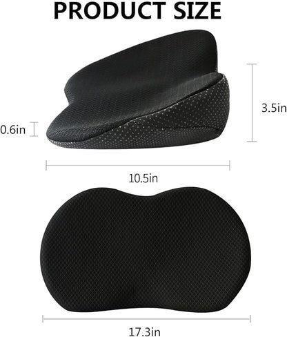 Livtribe Car Seat Cushion - Memory Foam Car Seat Pad - Sciatica & Lower Back Pain Relief - Car Seat Cushions for Driving - Road Trip Essentials for Drivers(Black)