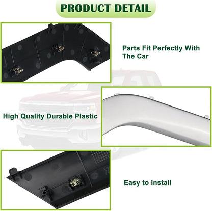 Door Armrest Cover Trim Front Right Passenger Side Door Panel Arm Rest Bezel Synthesis Gray Compatible with 2014-2020 Chevy Silverado GMC Sierra Replaces 23291512