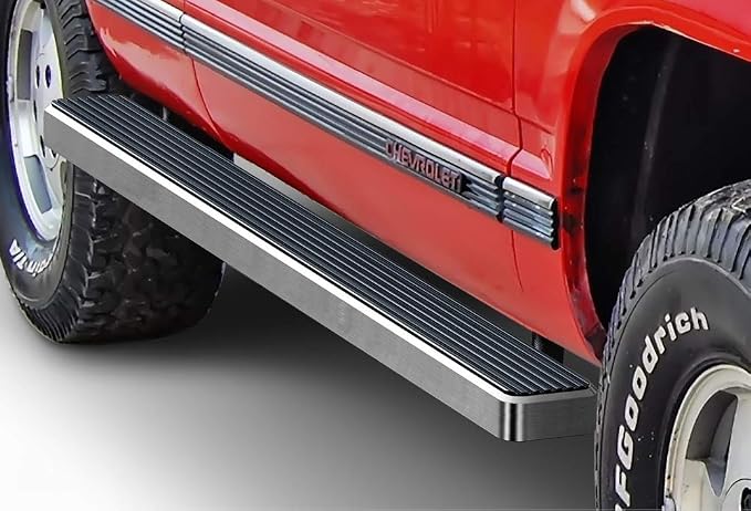 APS Running Boards 5 inches Compatible with Chevy GMC CK 1988-1998 Regular Cab & Chevy Tahoe 95-99 2Dr & GMC Yukon 92-99 2Dr (Exclude ZR2) 304 Stainless Steel (Nerf Bars Side Steps Side Bars)