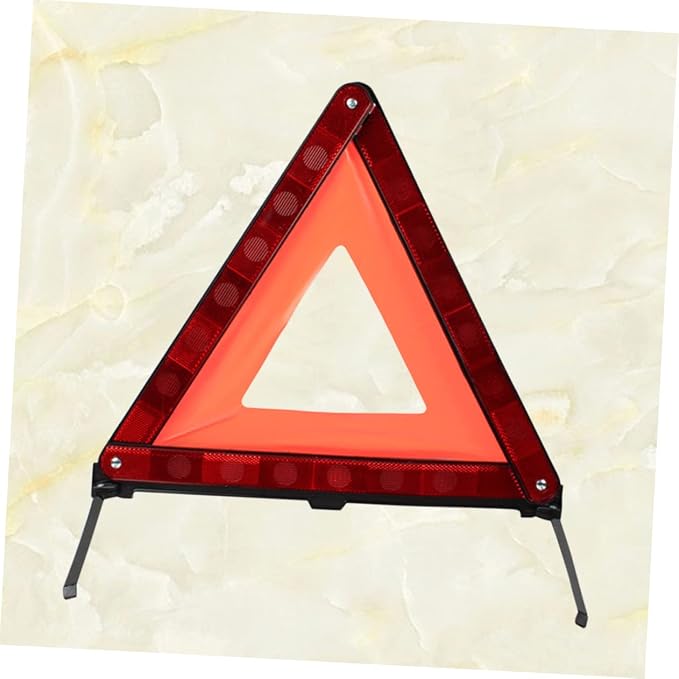 Healifty 1pc Car Safety Triangle Warning Sign Roadside Hazard Alert Road Safety Kit Triangle Road Sign for Vehicle